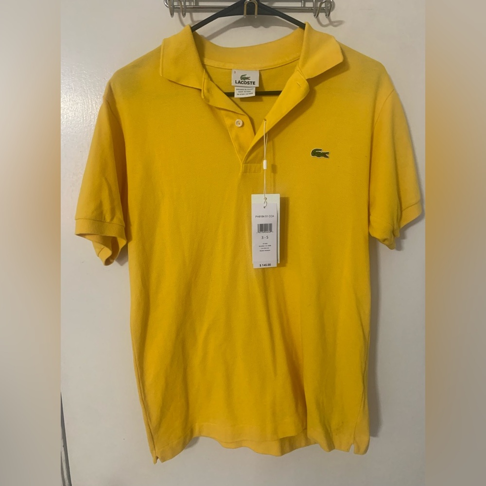 Lacoste Men's Bright Yellow Polo Shirt